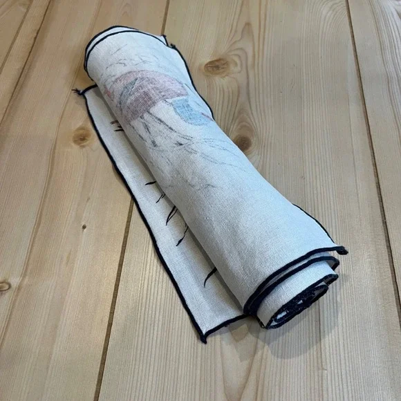 Unbranded Unisex Vintage Duck Linen Placemats White Cabin Cottagecore Set of 8 - Picture 5 of 6